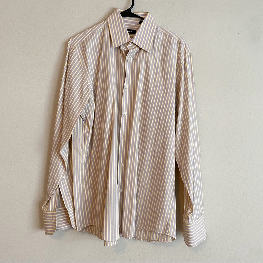 Men’s Hugo Boss long sleeve strip shirt